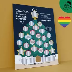 Affiche personnalisée à gratter activité couple souvenir amoureux Carte à  gratter Noël -  France