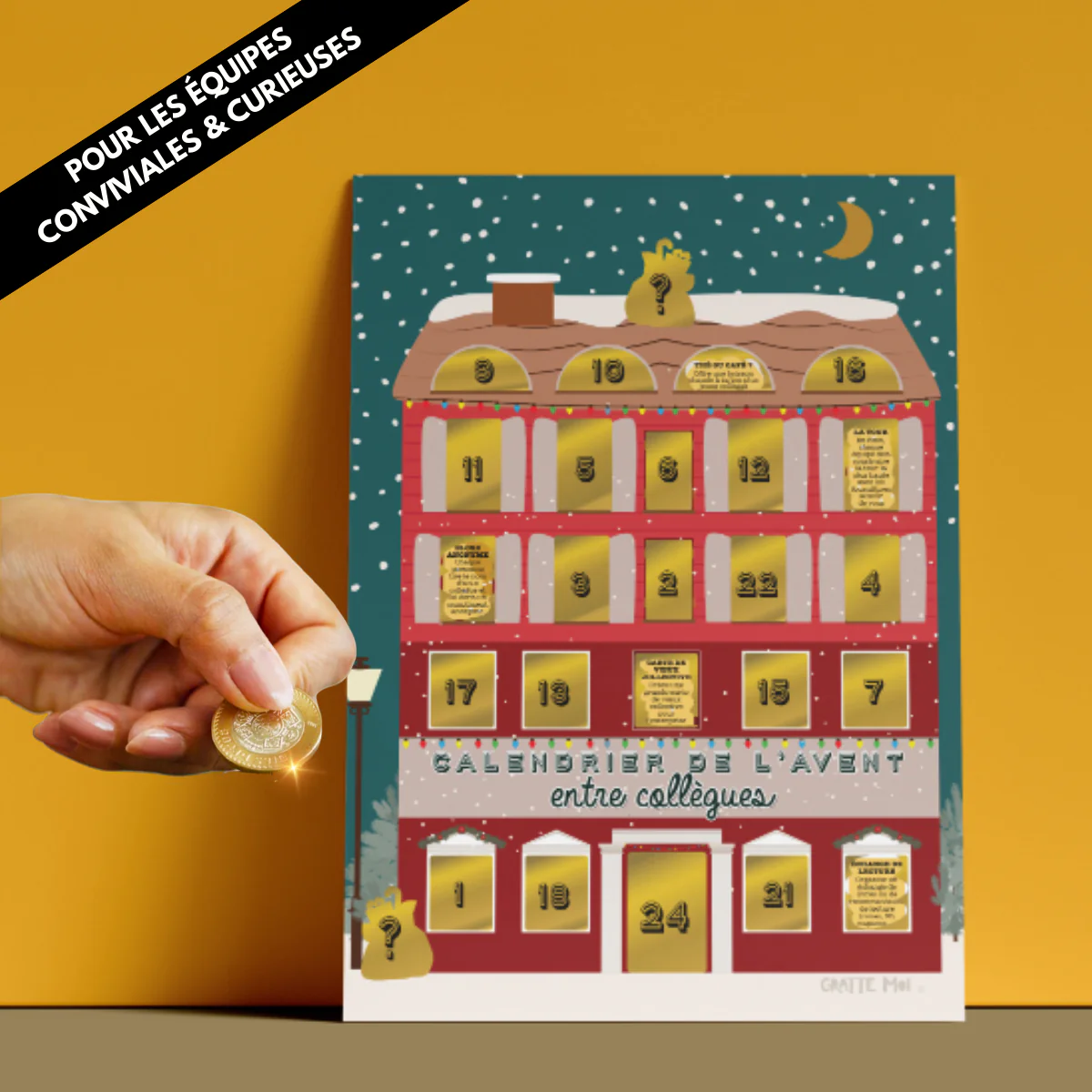 Entre collègues - Calendrier de l'Avent à gratter : 24 défis pour créer des moments inoubliables ! - Gratte Moi